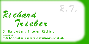 richard trieber business card